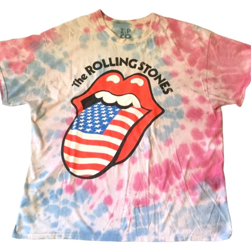 The Rolling Stones Zipcode Concert Tour Tie-Dye Shirt XL Tee T-shirt Zip Code